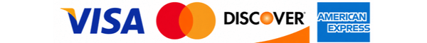 Visa, Mastercard, Discover, and American Express